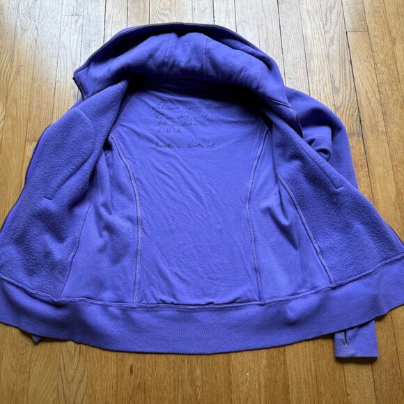Lululemon Size 10 Purple Rocksteady Pigeon Scuba Hoodie Full-Zip Fleece Jacket - Picture 16 of 16